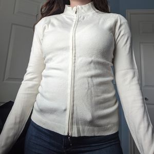 Sempre white zip up jacket